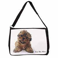 Shih-Tzu Dog Large Black Laptop Shoulder Bag School/College