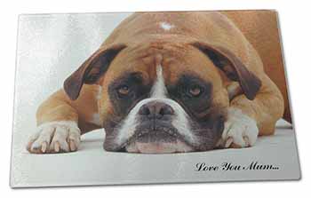 Large Glass Cutting Chopping Board Boxer Dog 