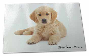 Large Glass Cutting Chopping Board Golden Retriever 