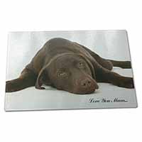 Large Glass Cutting Chopping Board Labrador Dog 