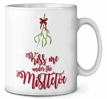Kiss Me Under The Mistletoe Ceramic 10oz Coffee Mug/Tea Cup