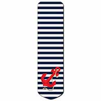 Nautical Stripes Red Anchor Bookmark, Book mark, Printed full colour