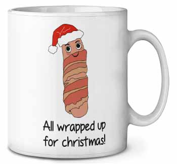 Christmas Pig In Blanket Ceramic 10oz Coffee Mug/Tea Cup