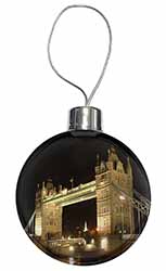 London Tower Bridge Print Christmas Bauble
