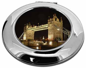 London Tower Bridge Print Make-Up Round Compact Mirror