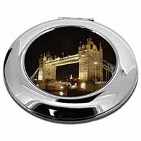 London Tower Bridge Print Make-Up Round Compact Mirror