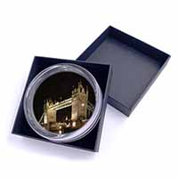 London Tower Bridge Print Glass Paperweight in Gift Box