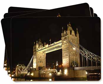London Tower Bridge Print Picture Placemats in Gift Box