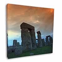 Stonehenge Solstice Sunset Square Canvas 12"x12" Wall Art Picture Print