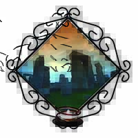 Stonehenge Solstice Sunset Wrought Iron Wall Art Candle Holder