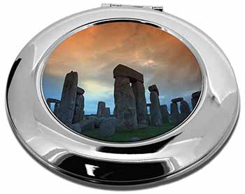 Stonehenge Solstice Sunset Make-Up Round Compact Mirror