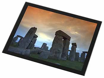 Stonehenge Solstice Sunset Black Rim High Quality Glass Placemat