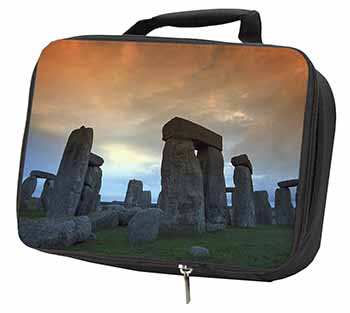 Stonehenge Solstice Sunset Black Insulated School Lunch Box/Picnic Bag