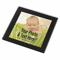 q Black Rim Glass Coaster Animal Breed Gift