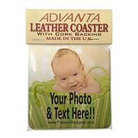 q Single Leather Photo Coaster Animal Breed Gift