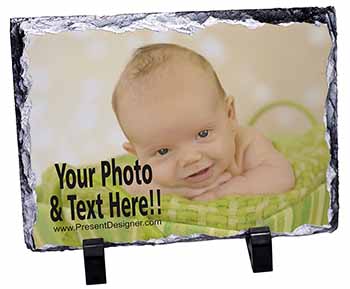 q Photo Slate Christmas Gift Ornament