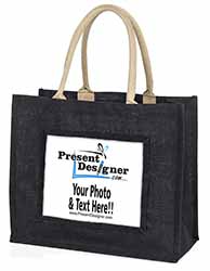 q Large Black Shopping Bag Christmas Present Idea      