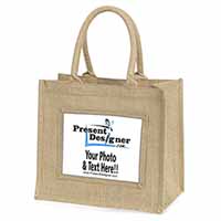 q Large Natural Jute Shopping Bag Christmas Gift Idea