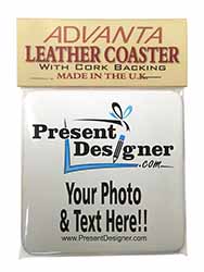 q Single Leather Photo Coaster Animal Breed Gift