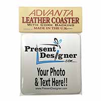 q Single Leather Photo Coaster Animal Breed Gift