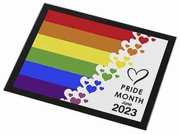 Pride Month 2023 Black Rim High Quality Glass Placemat