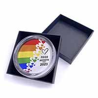 Pride Month 2023 Glass Paperweight in Gift Box