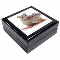 Silver Blue Rats Keepsake/Jewellery Box