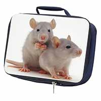 Silver Blue Rats Navy Insulated School Lunch Box/Picnic Bag