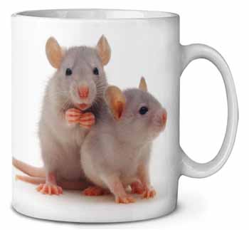 Silver Blue Rats Ceramic 10oz Coffee Mug/Tea Cup