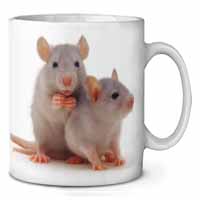 Silver Blue Rats Ceramic 10oz Coffee Mug/Tea Cup