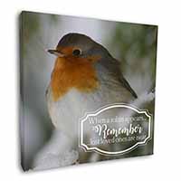 Little Robin Red Breast Square Canvas 12"x12" Wall Art Picture Print