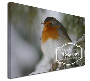 Little Robin Red Breast Canvas X-Large 30"x20" Wall Art Print