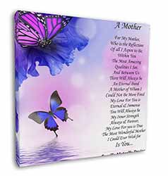 A Mother Poem Sentiment Square Canvas 12"x12" Wall Art Picture Print