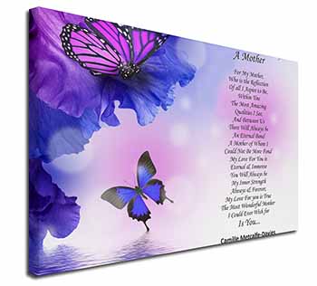 A Mother Poem Sentiment Canvas X-Large 30"x20" Wall Art Print