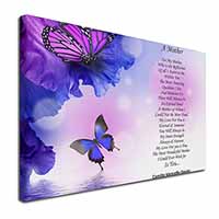 A Mother Poem Sentiment Canvas X-Large 30"x20" Wall Art Print