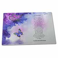 Large Glass Cutting Chopping Board A Mother Poem Sentiment