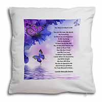 Love Poem for Someone Special Soft White Velvet Feel Scatter Cushion