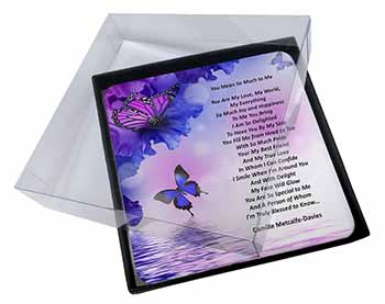 4x Love Poem for Someone Special Picture Table Coasters Set in Gift Box