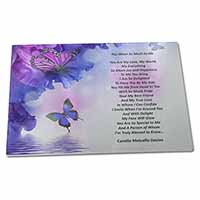 Large Glass Cutting Chopping Board Love Poem for Someone Special