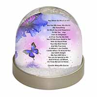 Love Poem for Someone Special Snow Globe Photo Waterball