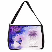 Love Poem for Someone Special Large Black Laptop Shoulder Bag School/College