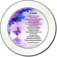 Sister Love Sentiment Poem Car or Van Permit Holder/Tax Disc Holder