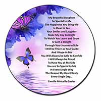 Daughter Poem Sentiment Fridge Magnet Printed Full Colour