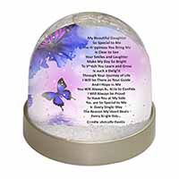 Daughter Poem Sentiment Snow Globe Photo Waterball