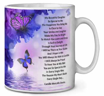 Daughter Poem Sentiment Ceramic 10oz Coffee Mug/Tea Cup