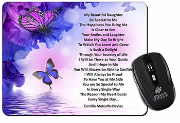 Daughter Poem Sentiment Computer Mouse Mat