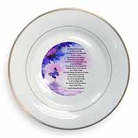 Daughter Poem Sentiment Gold Rim Plate Printed Full Colour in Gift Box