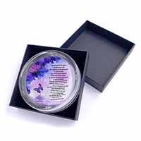 Daughter Poem Sentiment Glass Paperweight in Gift Box