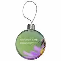 Importance of Bees Quote Christmas Bauble