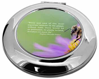 Importance of Bees Quote Make-Up Round Compact Mirror